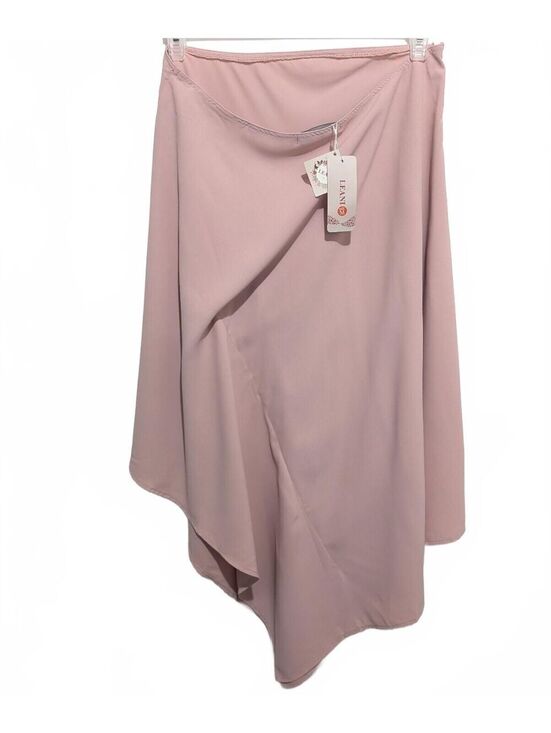 Leani Dresses & Skirts - Leani asymmetric draped midi skirt light pink nwt